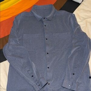 Lululemon Soft Knit Overshirt in Heathered True Navy, XXL
